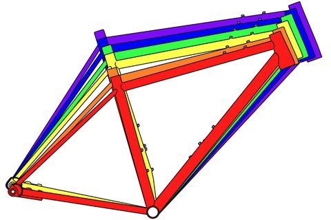 whippet frame sizes stacked on each other